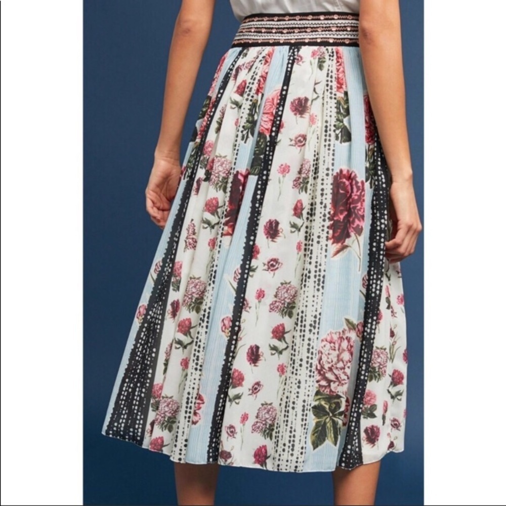 Anthropologie Condorcet Floral Midi skirt sz 8 - Picture 3 of 8